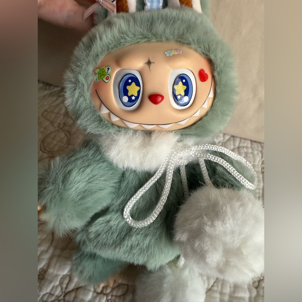 Custom Labubu with Pom Pom Scarf